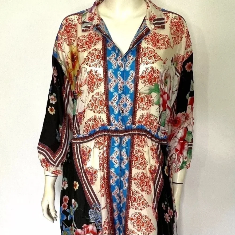 Johnny Was silk Geana Patsy dress NWT - Picture 5 of 14